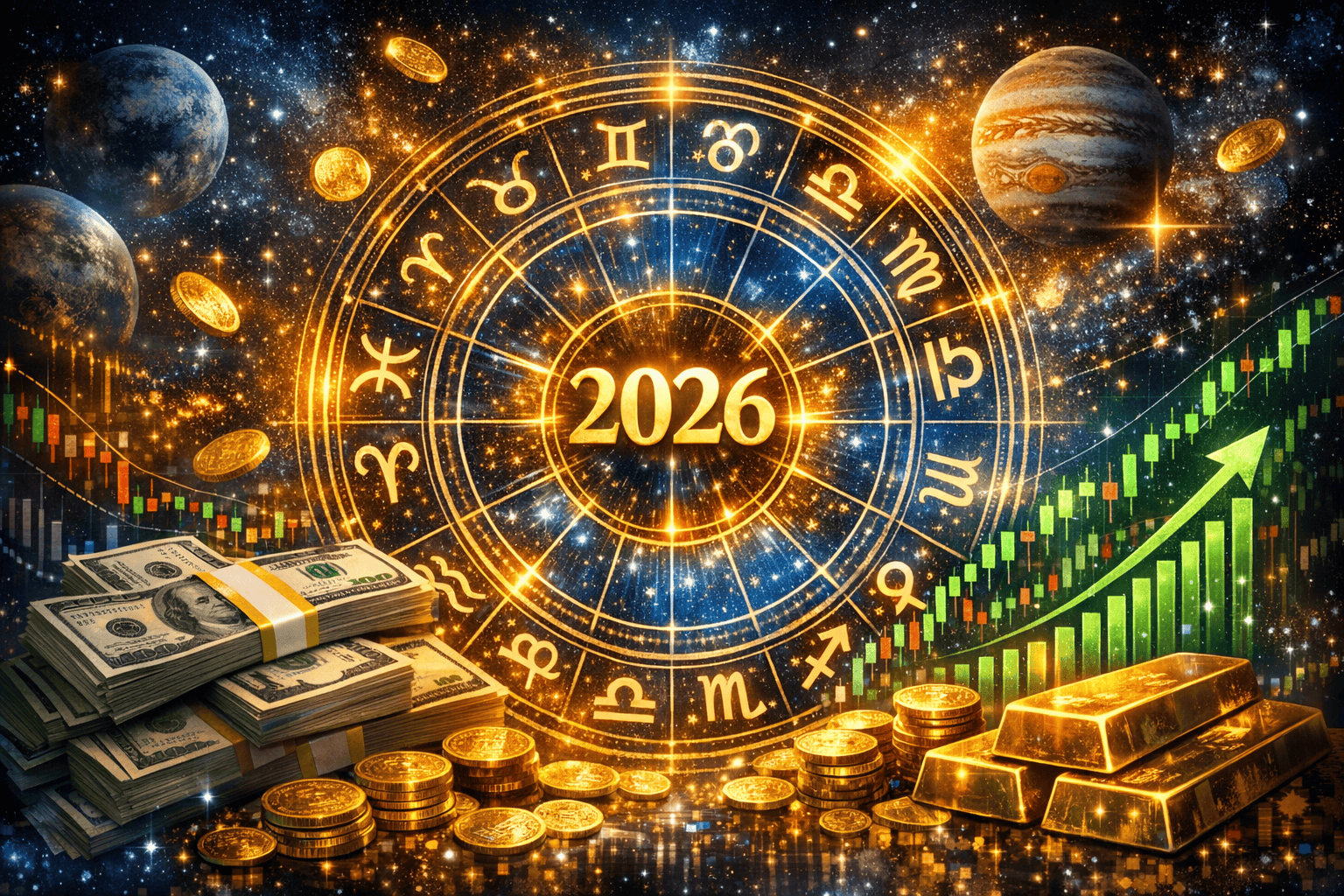 Οικονομικές και Επαγγελματικές Προβλέψεις 2026 ανά Ζώδιο και Δεκαήμερο 1